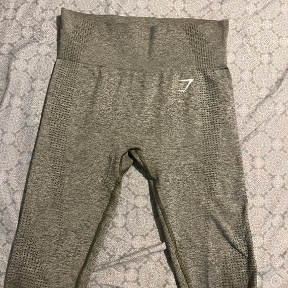 Gymshark Vital Seamless Leggings - Khaki Marl - Picture 2 of 4